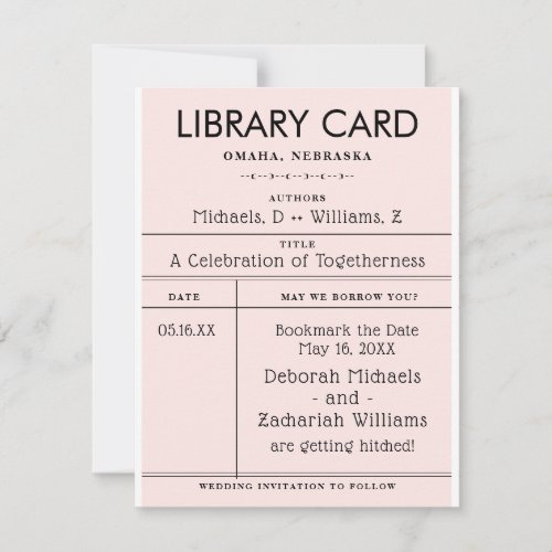 UnCanceled Rose Color Library Save the Date Card 