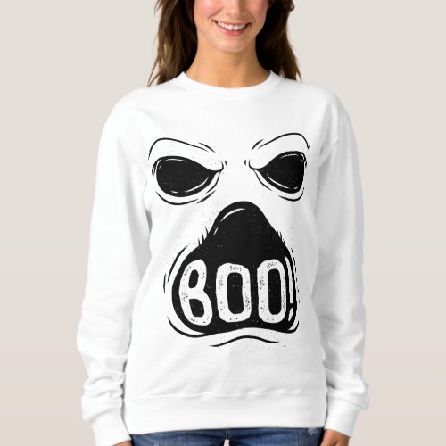 Uncanny funny ghost design sweatshirt
