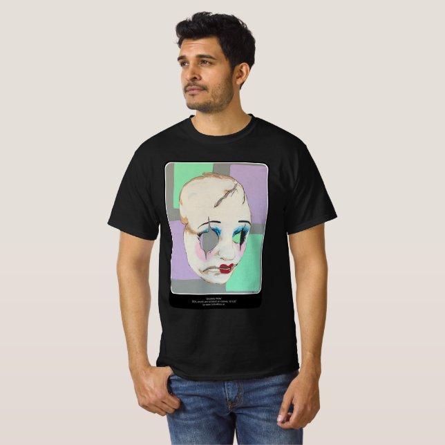 'Uncanny Valley' Painting on a  T-Shirt (Front Full)