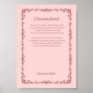 Uncannyland Poem Print