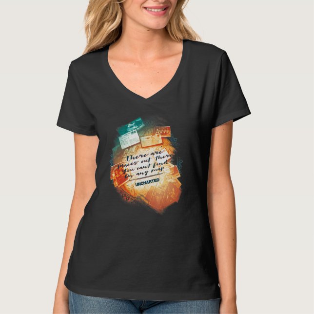 Uncharted Map Collage T-Shirt (Front)