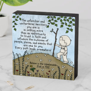 Unchartered Territory Wooden Box Sign