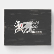 Unchecked Spirits Get Strong Block Sign, Black