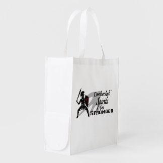 Unchecked Spirits Get Stronger - Grocery Bag Tote