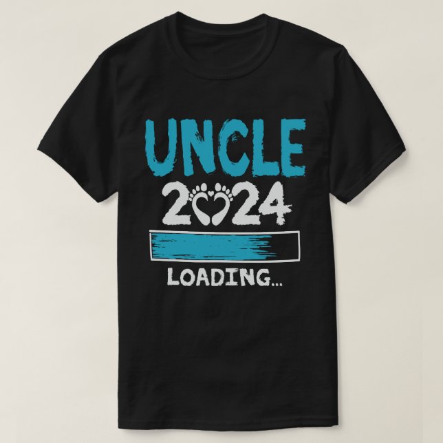 Uncle 2024 Loading New Uncle To Be Gift T-Shirt (Design Front)