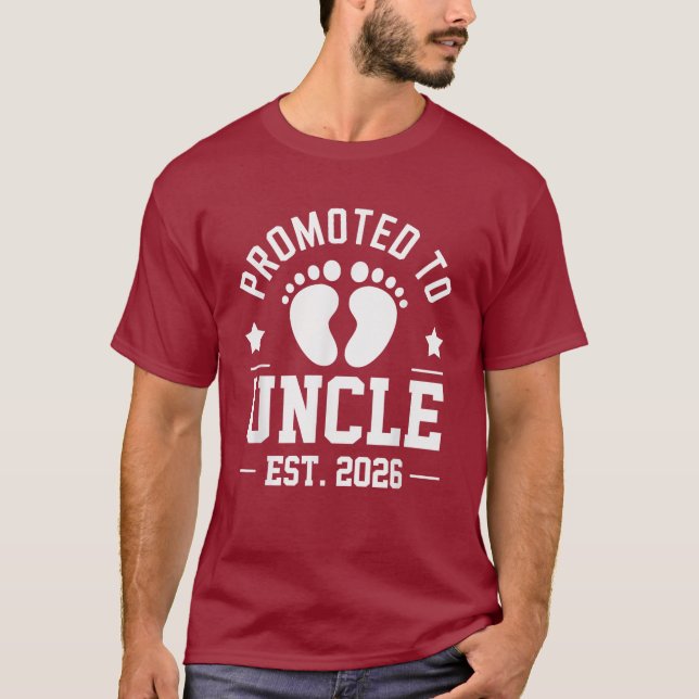 Uncle 2026 Loading Pregnancy Announcement 2026 T-Shirt (Front)