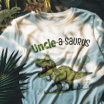 Uncle-a-saurus Dinosaur Theme Kids Birthday Party T-Shirt<br><div class="desc">This super cute Uncle-a-saurus men's t-shirt, designed to match kid's birthday years 1-6, matching family dino designs, is the perfect Uncle tee to wear at your little one's fun Jurassic dinosaur theme birthday party - super cute family photo keepsake moment! Design features a roaring t-rex dinosaur cartoon wearing a funny...</div>