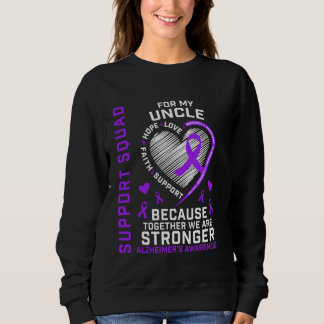 Uncle Alzheimers Awareness Supporter Products Purp Sweatshirt