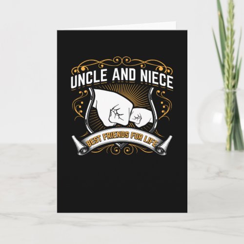 Uncle And Niece Best Friends For Life  Funny Gift Card