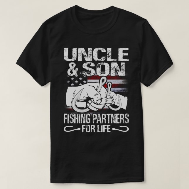 uncle and Son Matching Shirts Fishing Partners for (Design Front)