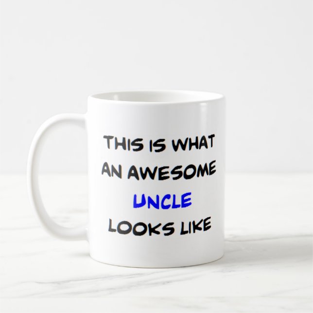 uncle, awesome coffee mug (Left)