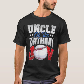 Uncle Baseball birthday Boy Family Baller b day Pa T-Shirt