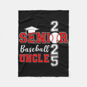 Uncle Baseball Senior 2025 Cl Of 2025 Graduation F Fleece Blanket