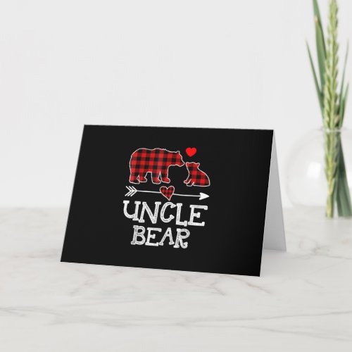 Uncle Bear Christmas Gift  Gift For Uncles Family Card