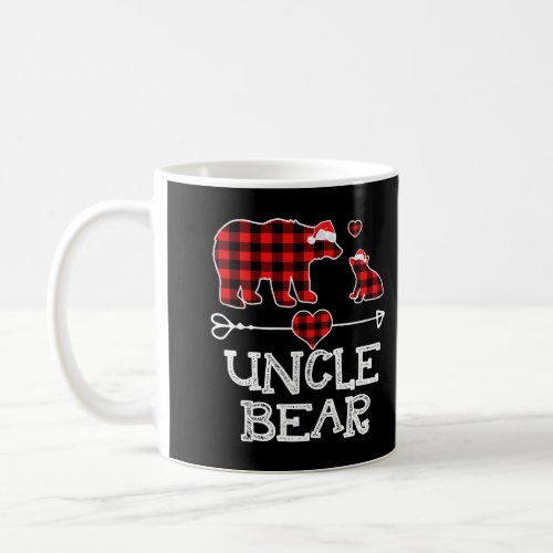 Uncle Bear Christmas Pajama Red Plaid Buffalo Fami Coffee Mug