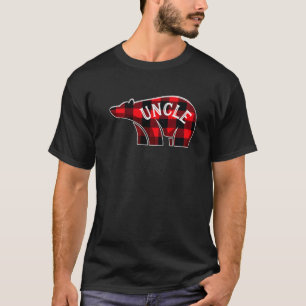 Uncle Bear Christmas Plaid Family Matching Pajama T-Shirt