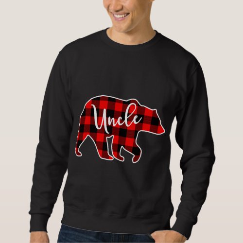 Uncle Bear Red Plaid Matching Family Christmas Sweatshirt