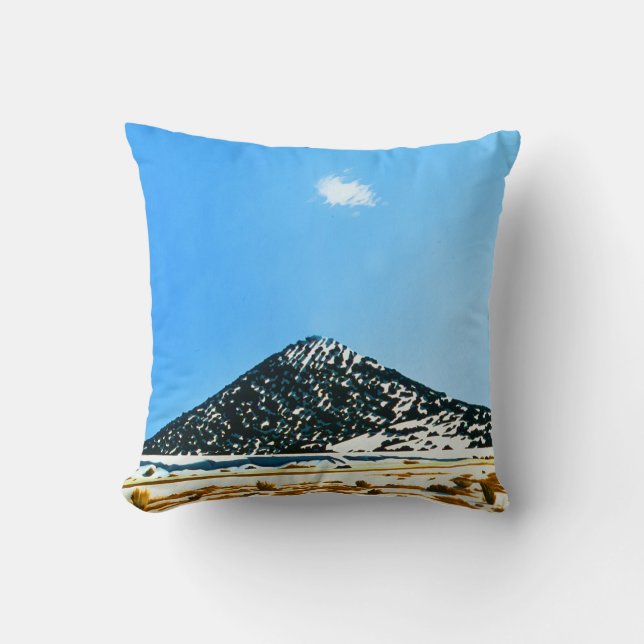 Uncle Bill-ow - Mountain Painting Throw Pillow (Front)