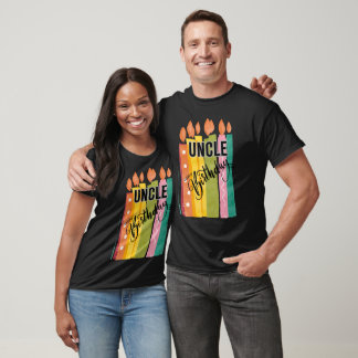 Uncle Birthday Candles Personalized Custom T-Shirt