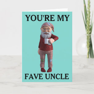 UNCLE BIRTHDAY GNOME ELF CARD