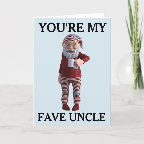 UNCLE BIRTHDAY GNOME ELF CARD