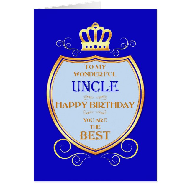 Uncle Birthday with Shield Cards (Front)