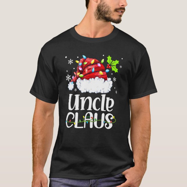 Uncle Claus Gnome Merry Christmas Xmas Santa’s Fav T-Shirt (Front)