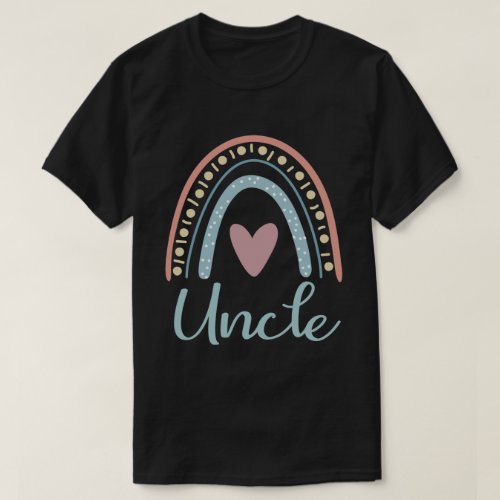 Uncle Cute Family Matching Rainbow  T_Shirt