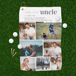Uncle Definition | 7 Photo Personalized Golf Towel