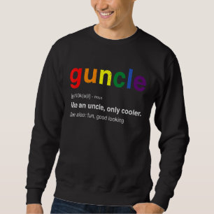 Uncle Definition Rainbow Pride Color Gay Uncle Men Sweatshirt