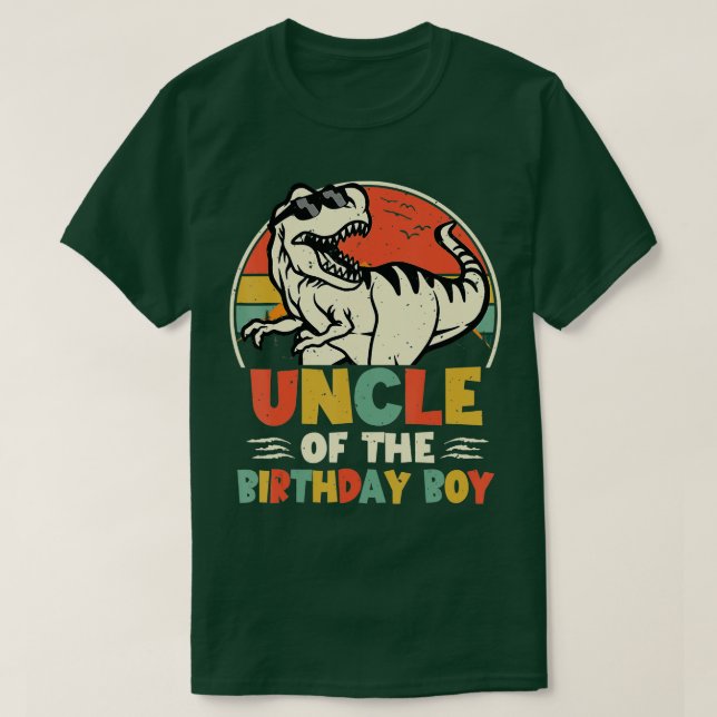 Uncle Dinosaur of the Birthday Boy Matching Family T-Shirt (Design Front)