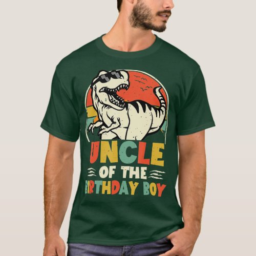 Uncle Dinosaur of the Birthday Boy Matching Family T_Shirt