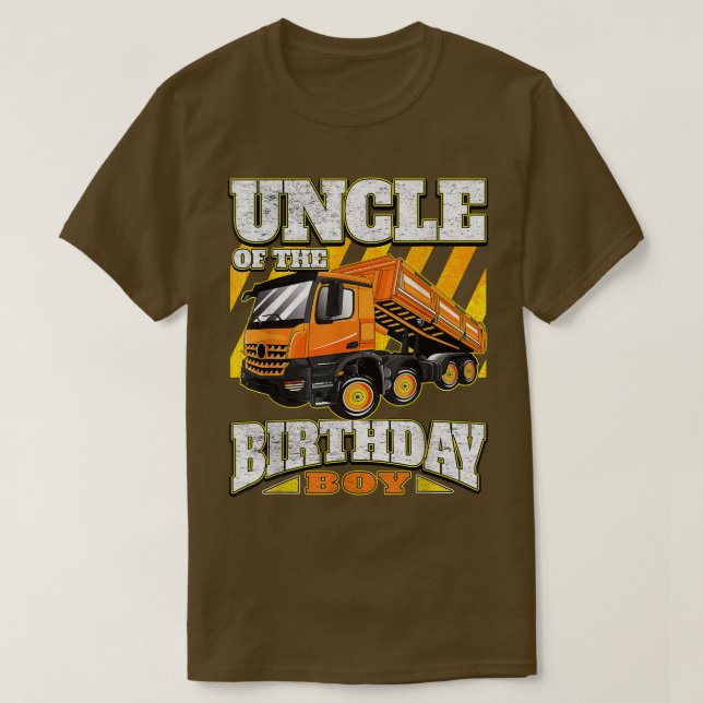 Uncle - Dump Truck Birthday  T-Shirt (Design Front)