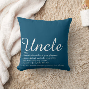 Uncle Elegant Script Modern Fun Cool Quote Throw Pillow