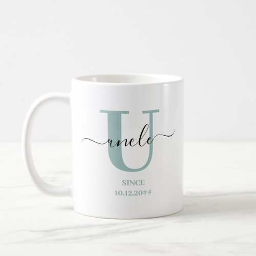 Uncle Elegant Script Monogram Coffee Mug