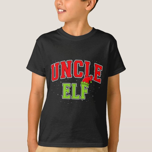 Uncle Elf Christmas Family Matching Group Xmas Unc T-Shirt (Front)