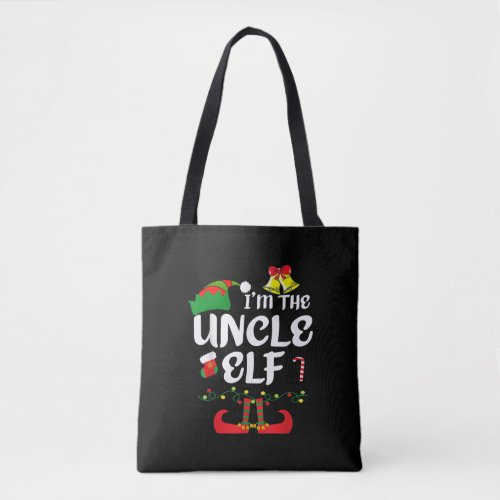 Uncle ELF Funny Christmas Gift  Uncle Family Gift Tote Bag