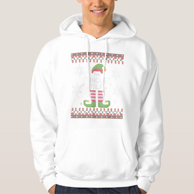 Uncle Elf Ugly Christmas Hoodie (Front)