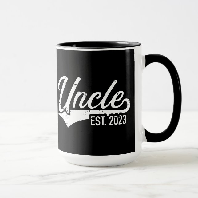 Uncle est. 2023 for pregnancy announcement mug (Right)