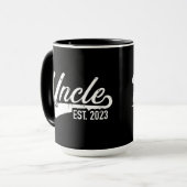 Uncle est. 2023 for pregnancy announcement mug (Front Left)