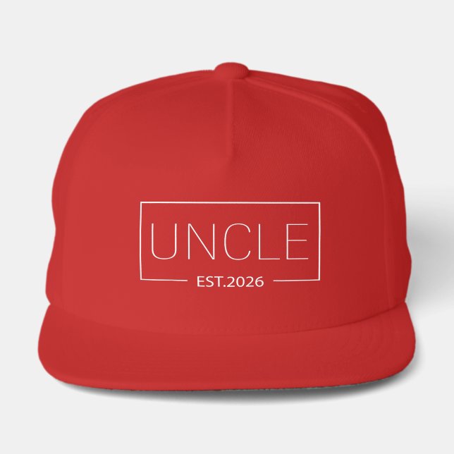 Uncle Est 2026 Promoted to Uncle 2026 Snap Back Hat (Front)