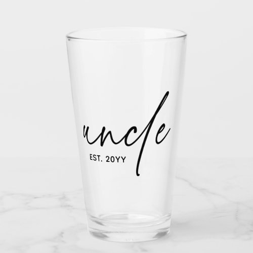 Uncle Established Elegant Typography New Uncle Glass