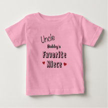 Uncle Favorite Niece Baby T-Shirt Personalized