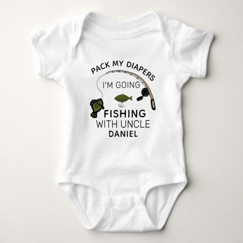 Uncle Fishing _ Uncle Fishing Buddy Baby Bodysuit