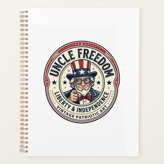 Uncle Freedom Patriotic Uncle Sam Founding Charact Planner (Front)