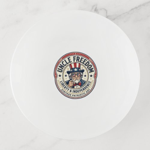 Uncle Freedom Patriotic Uncle Sam Founding Charact Trinket Tray