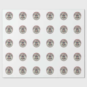 Uncle Freedom Patriotic Uncle Sam Founding Charact Wrapping Paper
