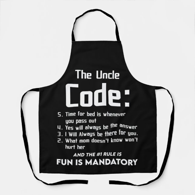 Uncle From Niece Nephew The Uncle Cool 5 Things Apron (Front)