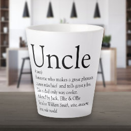 Uncle Funcle Definition Modern Fun Latte Mug