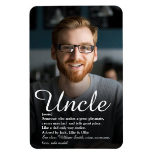 Uncle, Funcle Definition Script Photo Fun Magnet